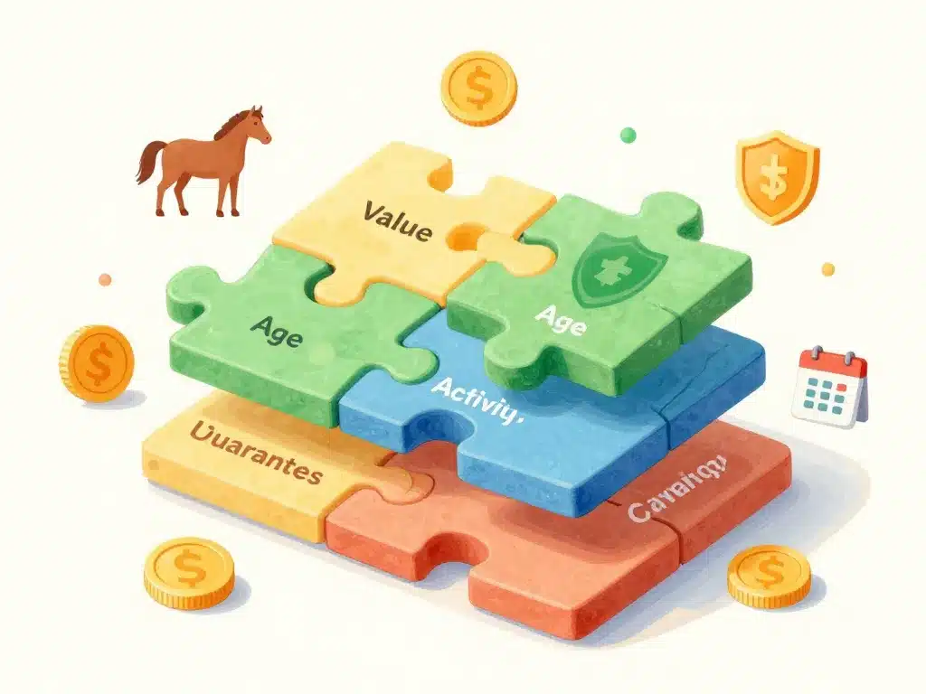 Comprendre assurance cheval prix avec visuel des facteurs