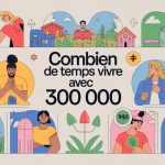 combien de temps peut on vivre avec 300 000 euros illustration planification avenir