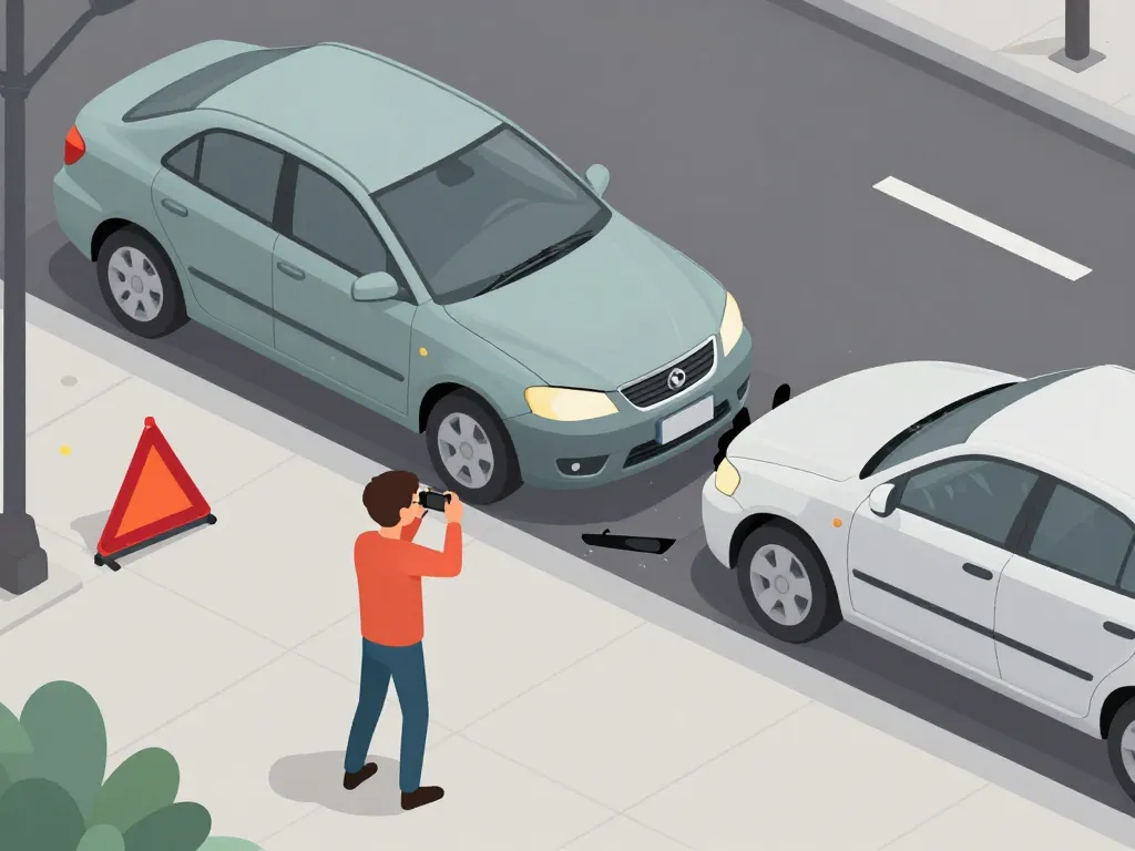 démarches accident voiture garée trottoir photos urgence