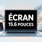 Illustration centrale ordinateur et écran 15.6 pouces