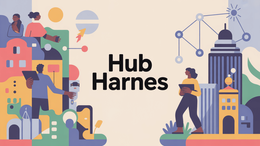 Illustration du hub harnes et ses services locaux
