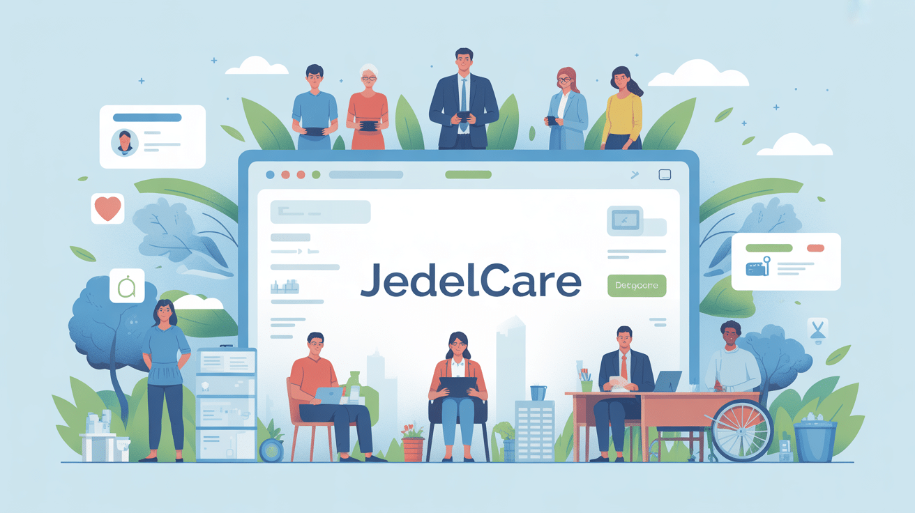 Illustration plateforme jedelcare démarche santé et administrative