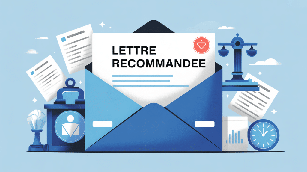 lettre recommandée exemple illustration vectorielle enveloppe