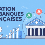 Illustration notation des banques françaises, solidité et confiance
