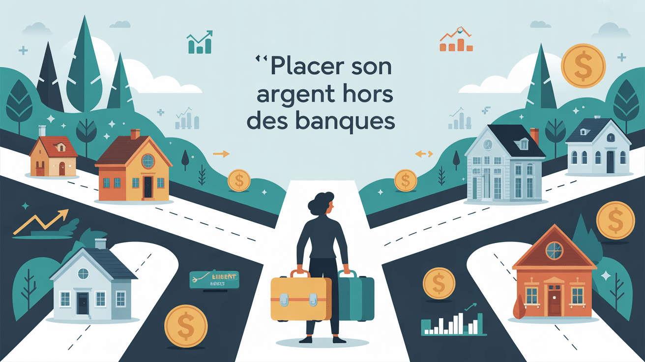 illustration où mettre son argent en dehors des banques diversification