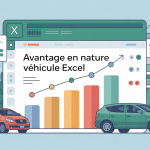 tableau excel calcul avantage en nature véhicule illustration professionnelle
