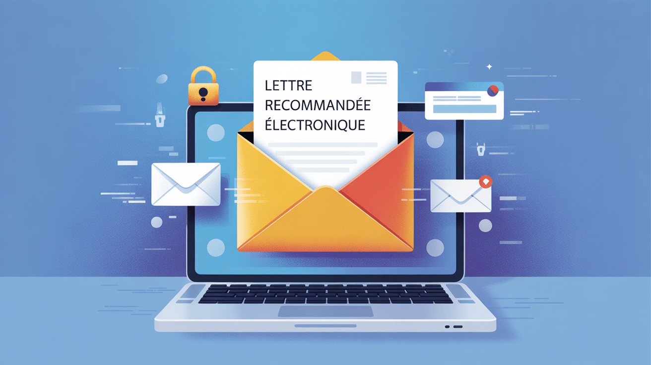 illustration d envoi numerique securise lettre recommandee electronique