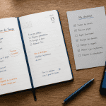 5 principes de la gestion du temps sur agenda et checklist