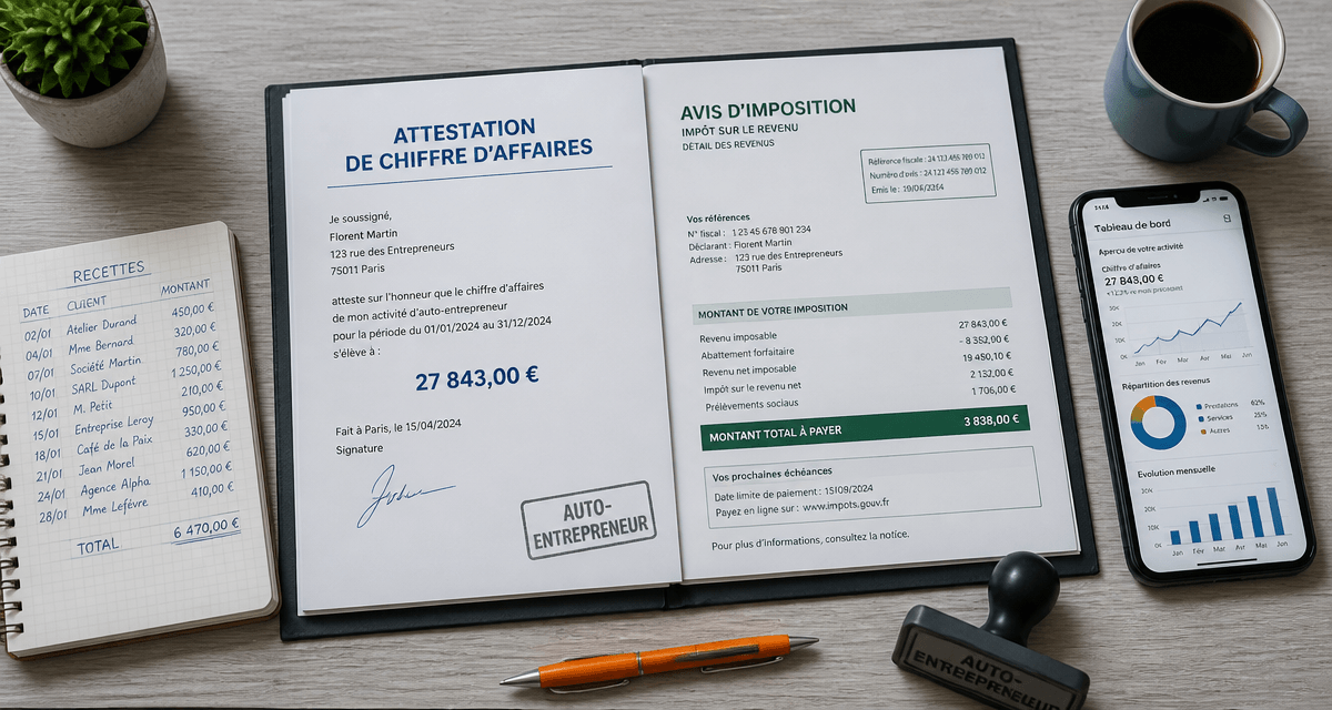 auto entrepreneur fiche de paie justificatifs revenus