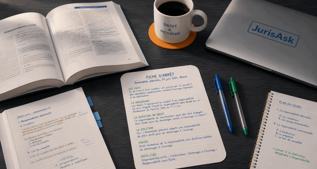 bureau droit jurisask avec documents et ordinateur