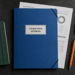 Dossier compte titre entreprise sur bureau organisé