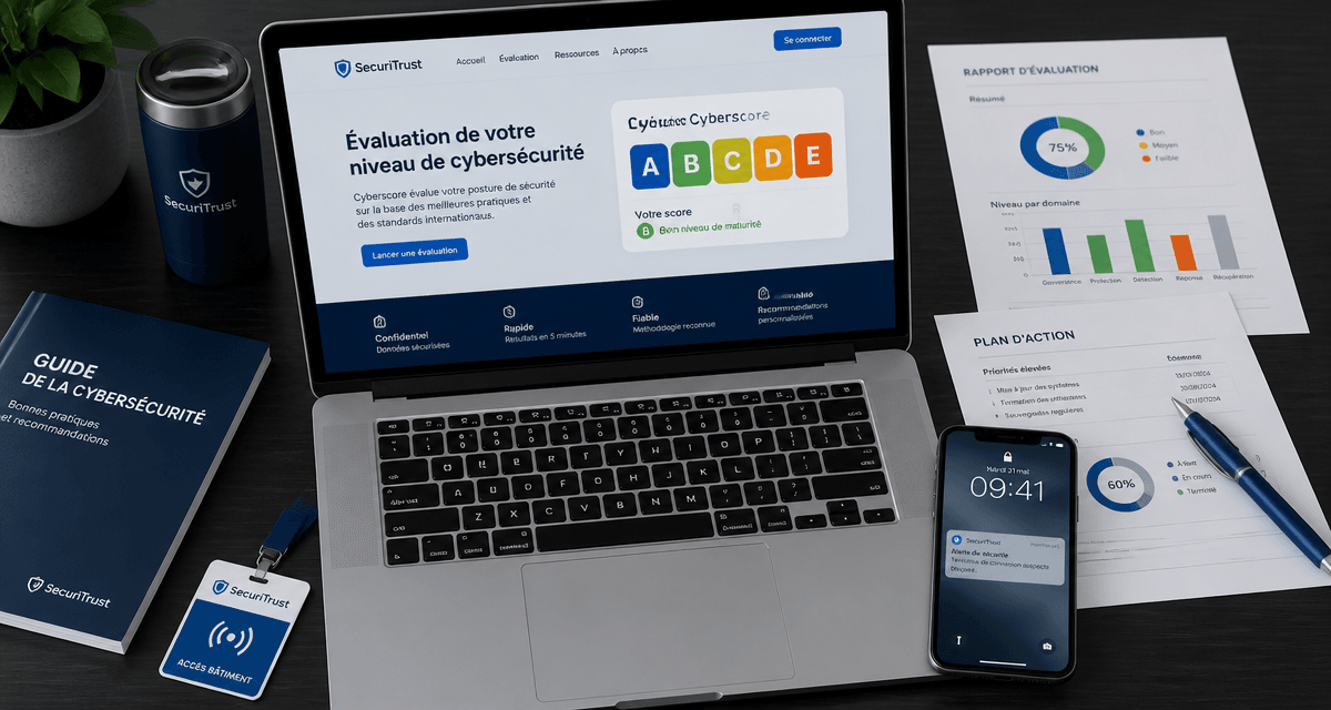 Cyberscore badge sur écran d'ordinateur