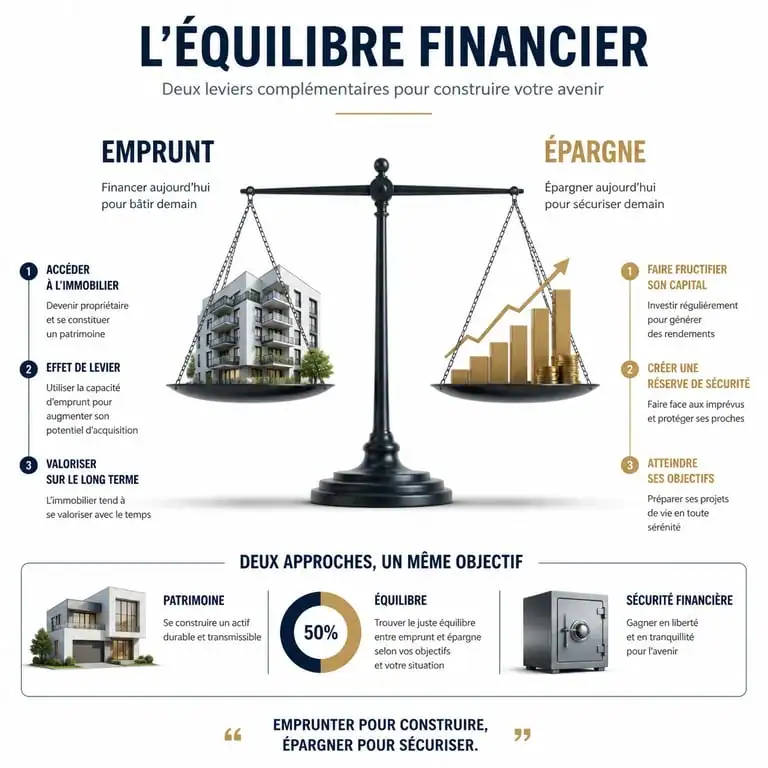 Infographie comparative : vaut-il mieux emprunter ou utiliser son épargne pour un projet