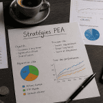 exemple portefeuille pea avec documents financiers et graphiques
