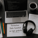 formation data scientist en ligne gratuite bureau ordinateur carnet