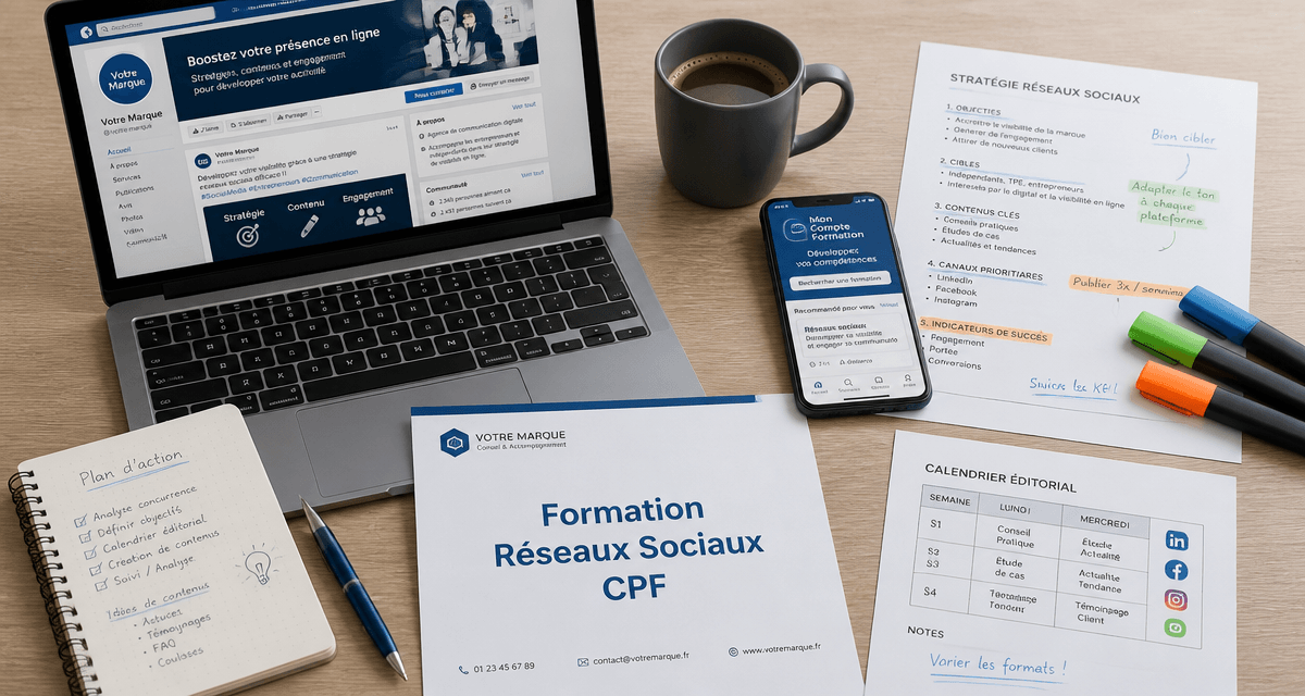 formation réseaux sociaux cpf sur ordinateur et smartphone