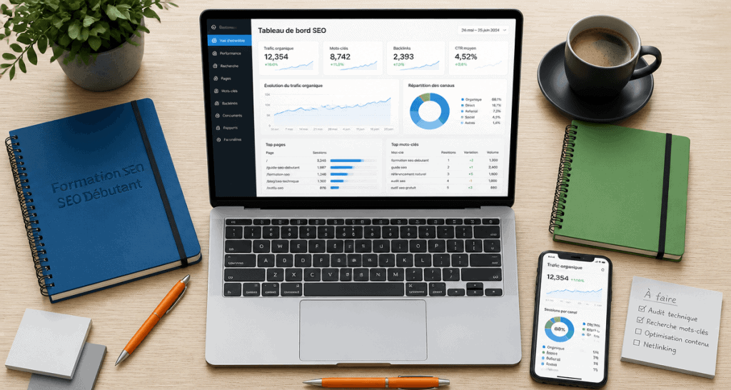 formation seo débutant bureau moderne