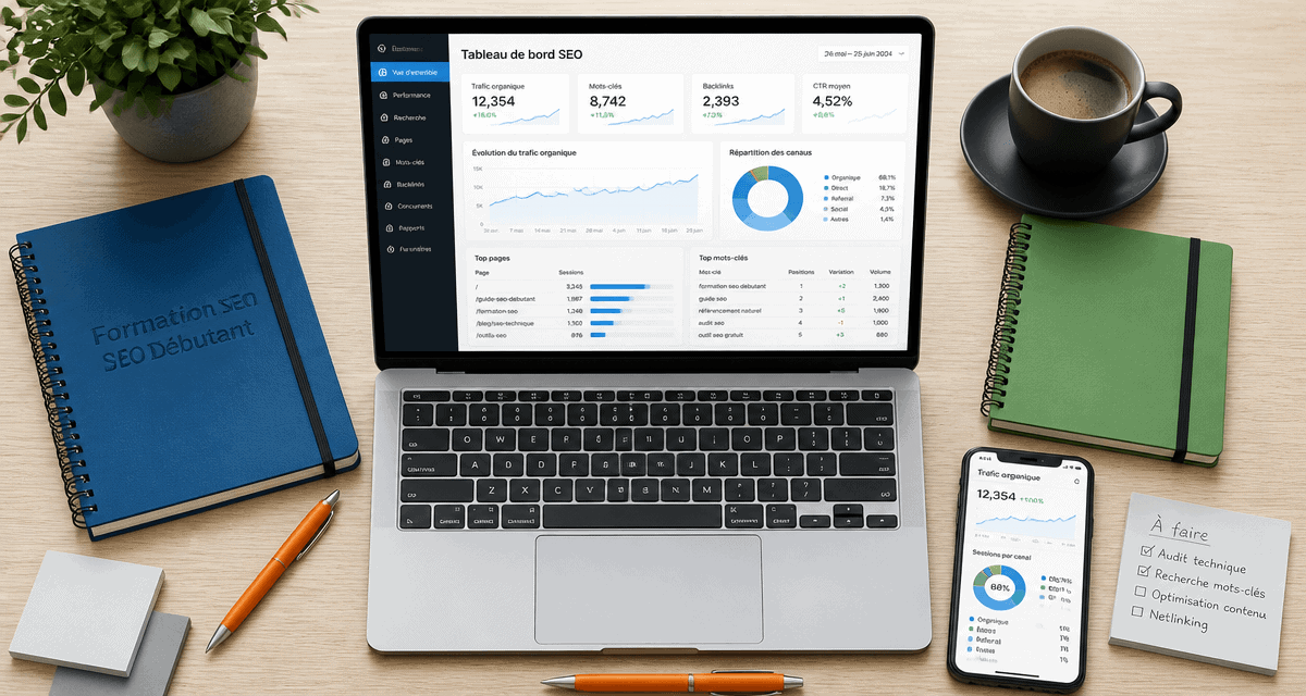 formation seo débutant bureau moderne