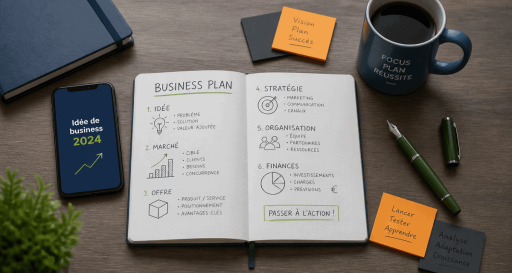 idee de business 2024 carnet croquis smartphone