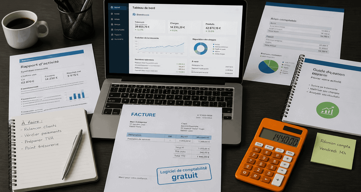 logiciel comptabilité auto entrepreneur gratuit sur ordinateur avec facture