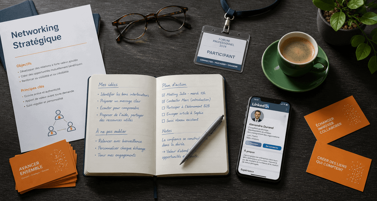 Networking c'est quoi bureau professionnel LinkedIn cartes de visite