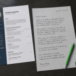 reconversion lettre de motivation CV sur table