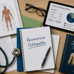 reconversion osteopathe flat-lay bureau