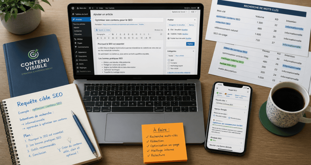 requete cible seo ordinateur carnet