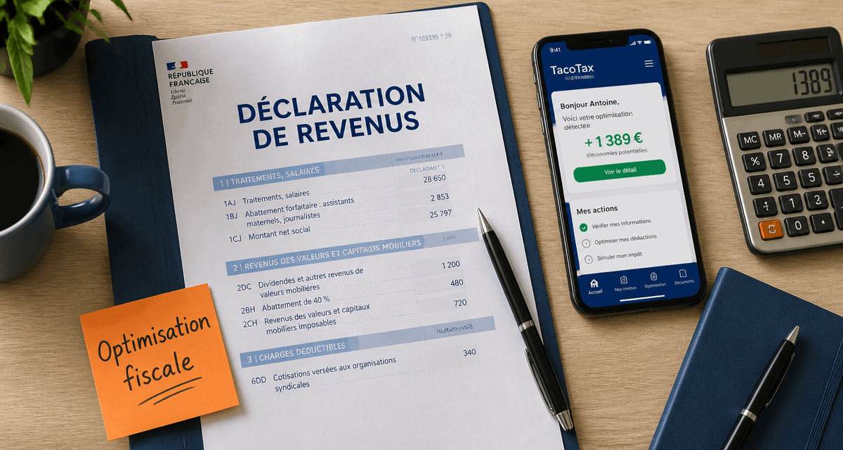 tacotax déclaration impôts dossier bureau