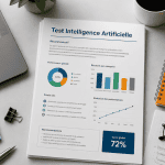 Test intelligence artificielle rapport sur bureau moderne