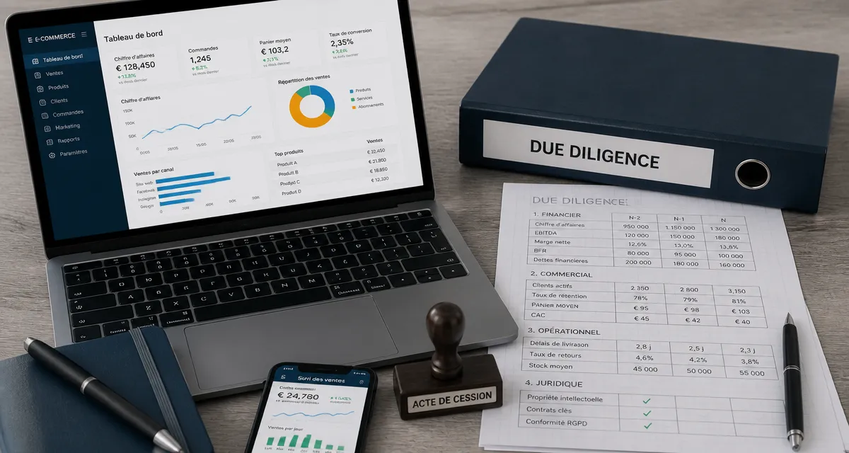 Acheter un site e-commerce existant : due diligence, acte de cession et ventes