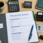 affaire personnelle commerçant dossier administratif sur bureau