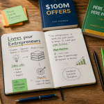 entrepreneuriat livre carnet et livres sur bureau