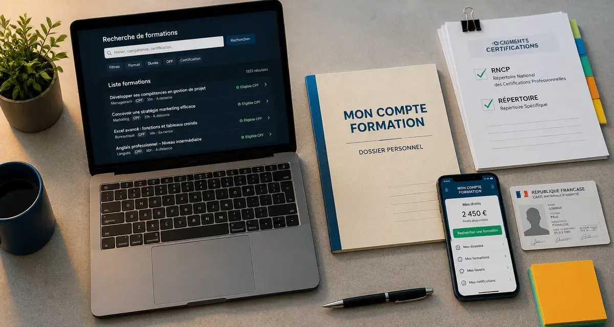 Formation CPF liste : parcours certifiants RNCP/CPF, filtrer les meilleures offres