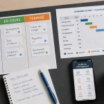 outils de management sur bureau moderne