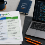 référencement ia tableau SEO GEO et code Schema.org