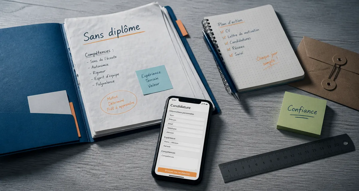 Trouver un travail sans diplome : secteurs qui recrutent, dispositifs pour réussir