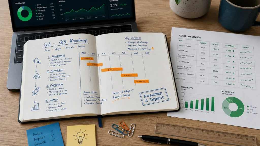 Conseil product management : roadmap instable, backlog saturé, KPI adoption faible