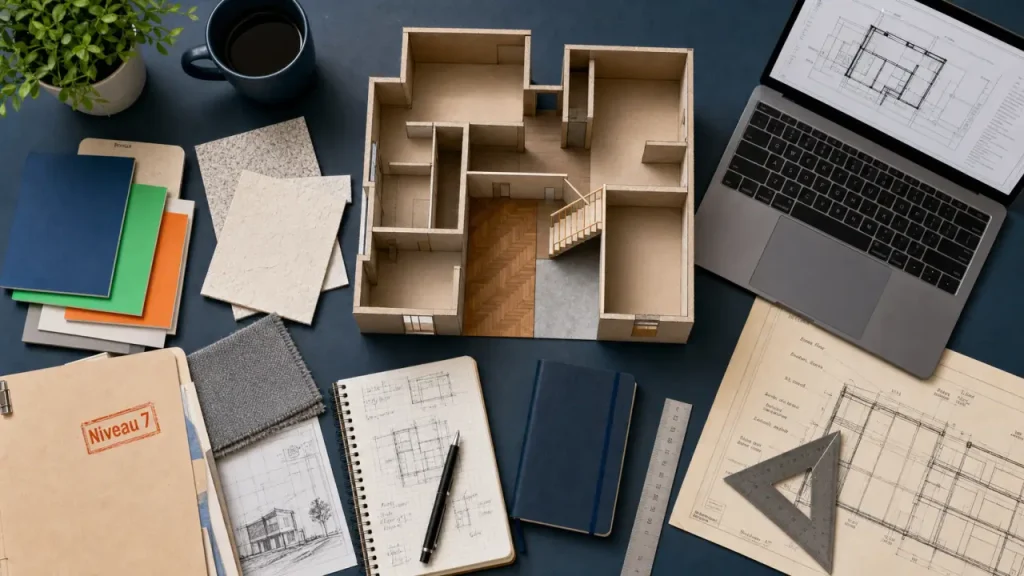Formation architecte d’intérieur : 5 ans, RNCP niveau 7 et critères pour choisir la bonne école