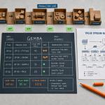 Management lean manufacturing : gemba, kanban et réduction des gaspillages sans rigidité