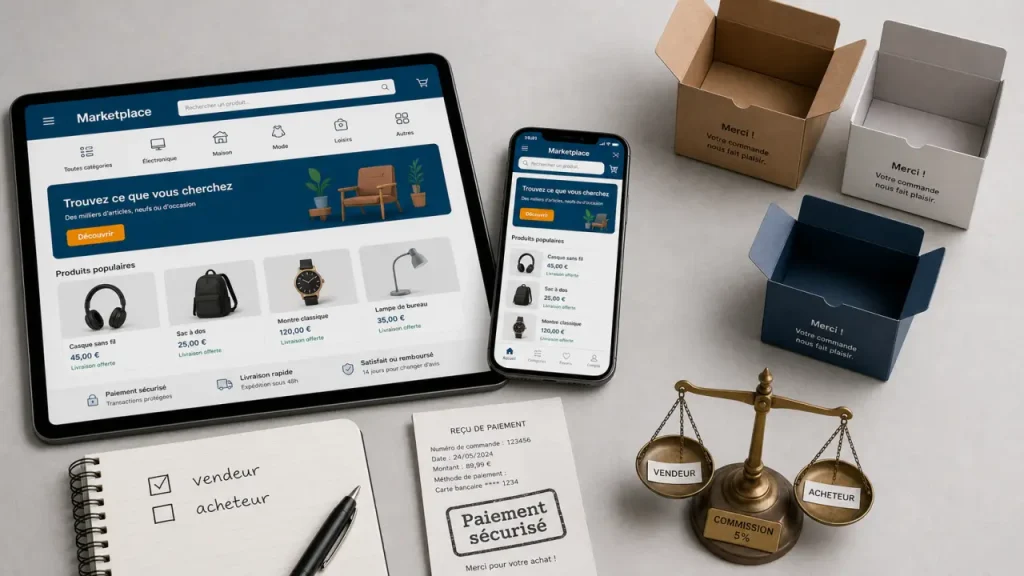 Marketplace définition : paiement sécurisé et expédition
