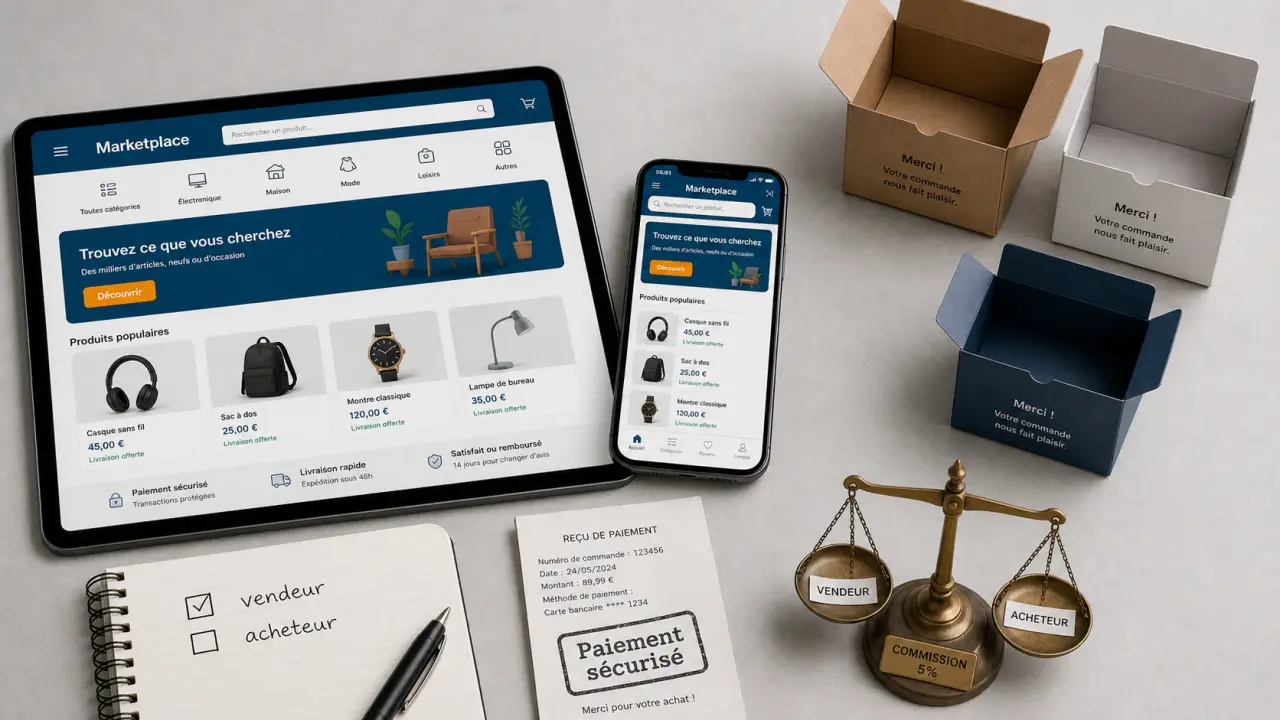 Marketplace définition : paiement sécurisé et expédition