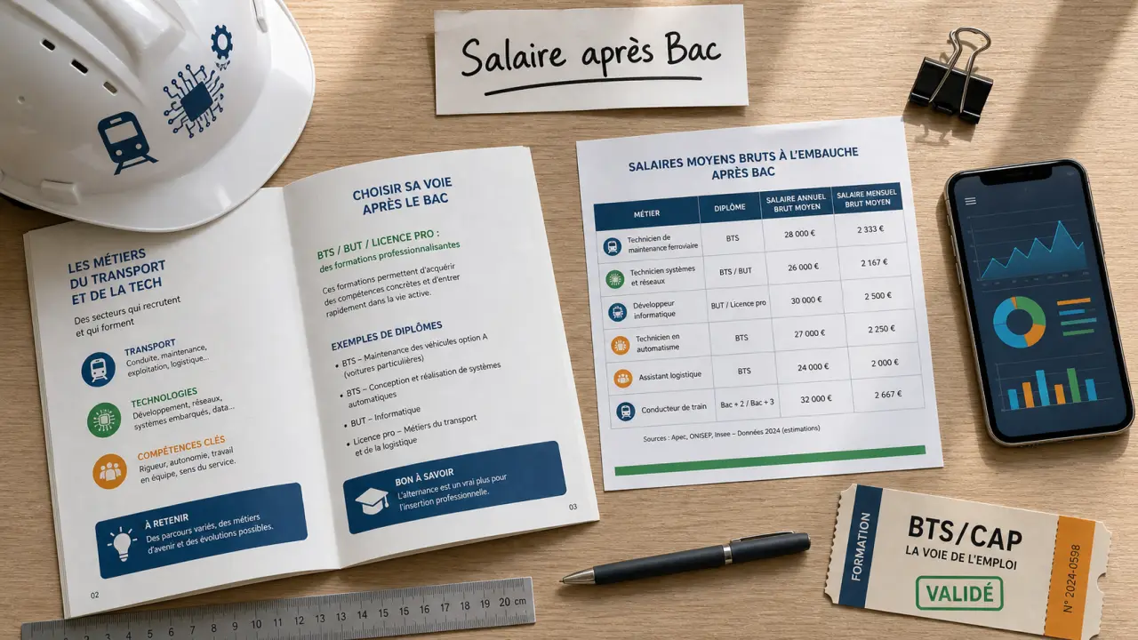 Métier niveau bac bien payé : 2 800 € brut pour numérique, commerce et transport