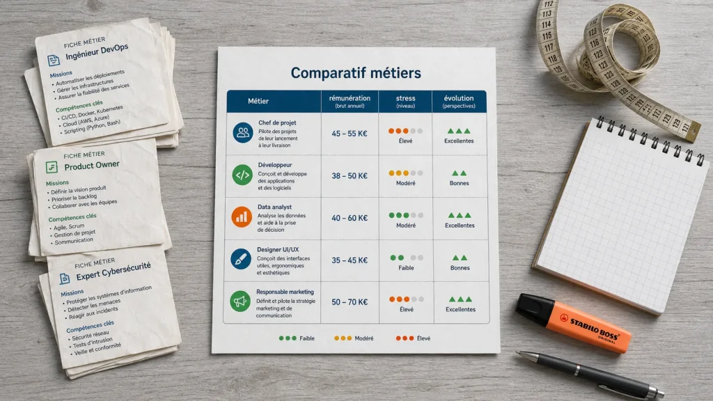 Metiers interessant : comparatif salaire, sens et évolution