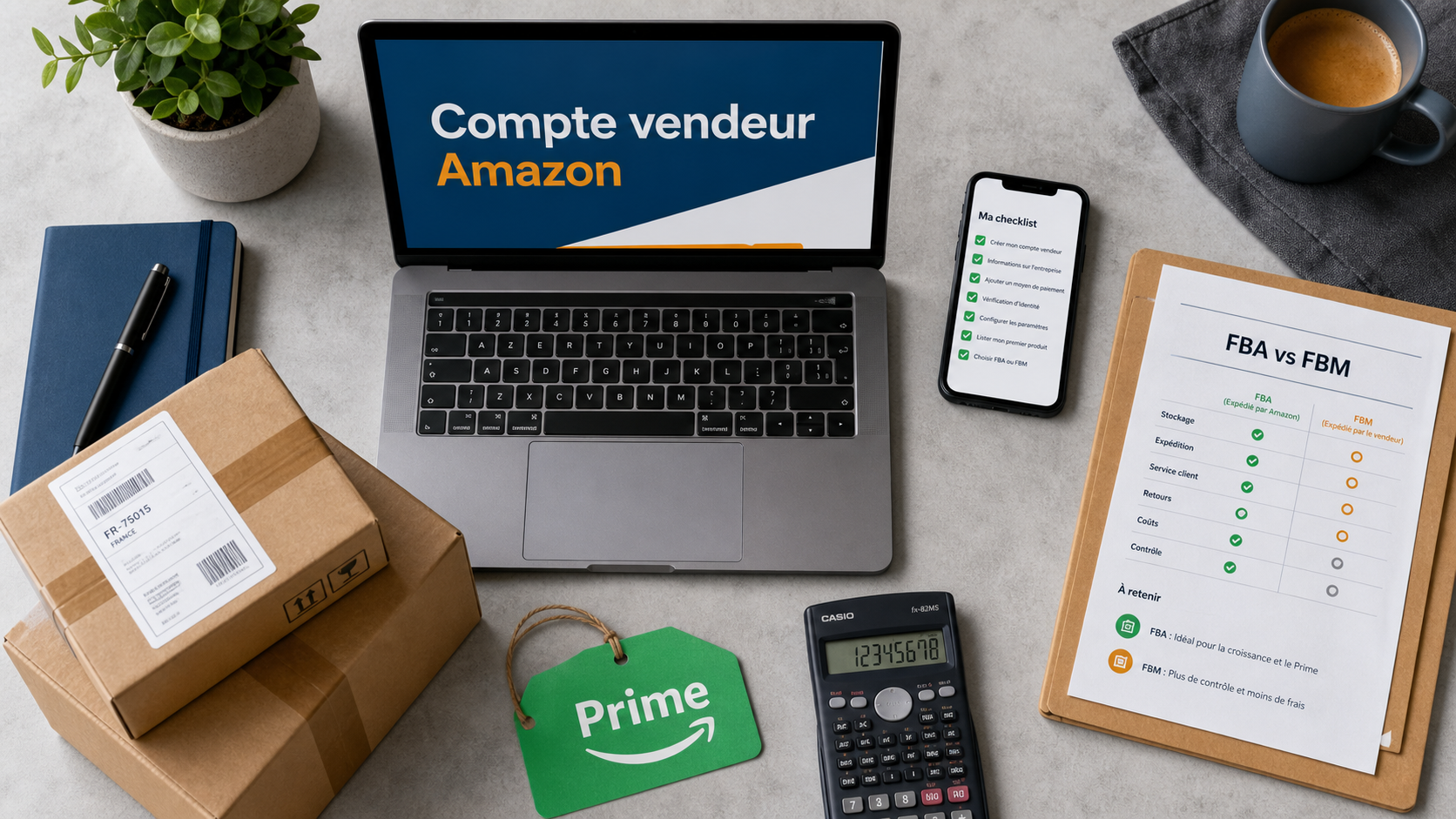 Ouvrir une boutique Amazon : compte vendeur, checklist et FBA vs FBM