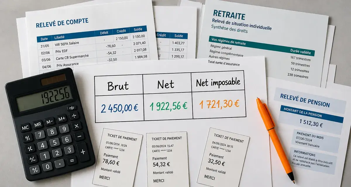 Retraite brut net différence : montant net réellement versé