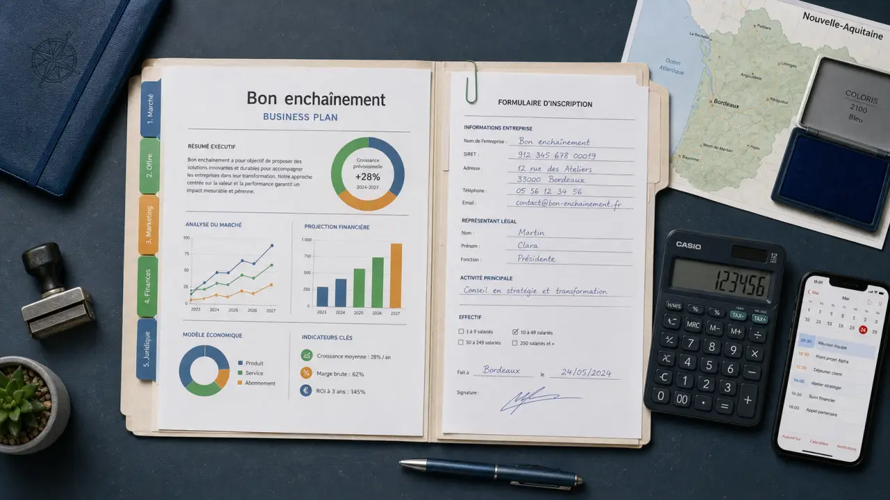 Créer entreprise nouvelle-aquitaine : aides régionales, BGE et immatriculation