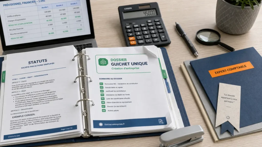 Expert comptable pour créer une entreprise : choix du statut, prévisionnel et formalités