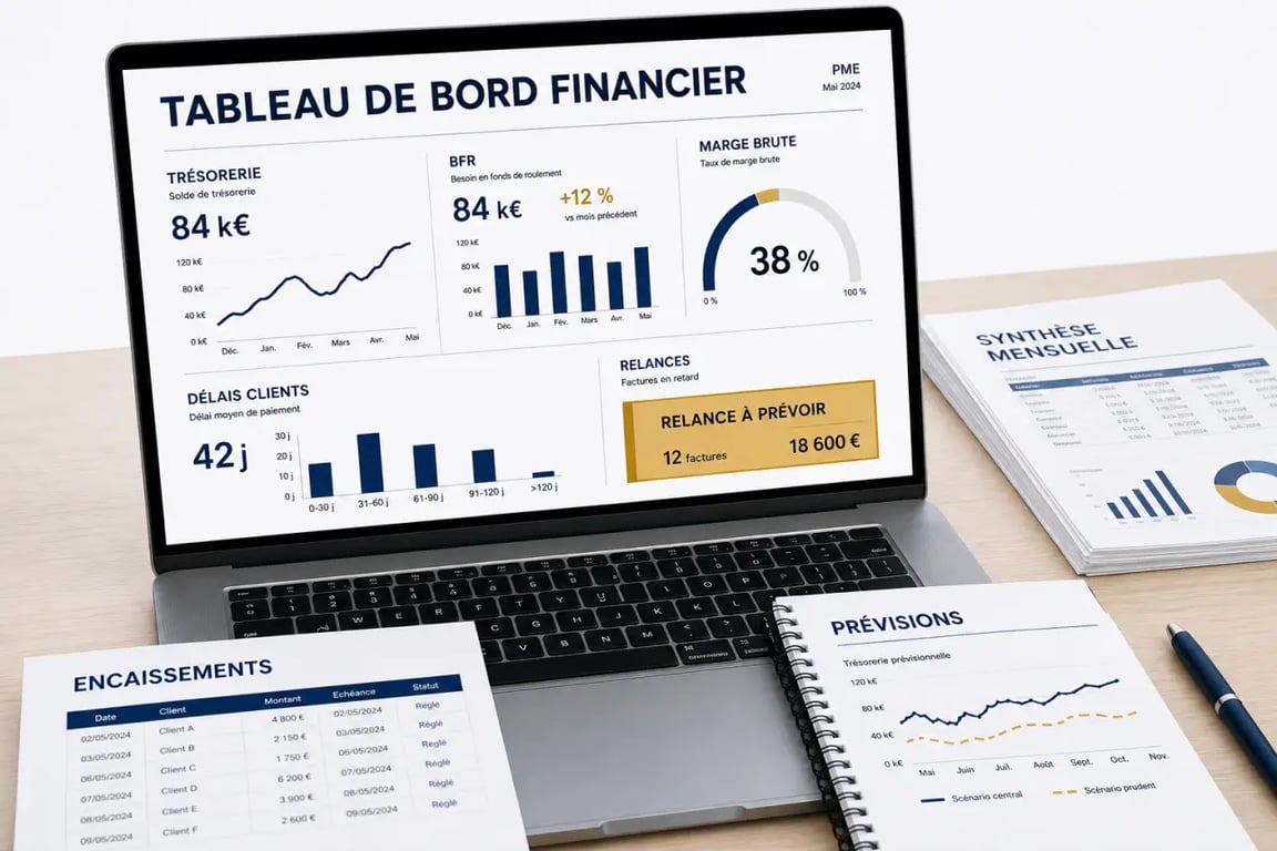 Optimiser la gestion financière des PME grâce au pharrell business : tableau de bord trésorerie, BFR et marge