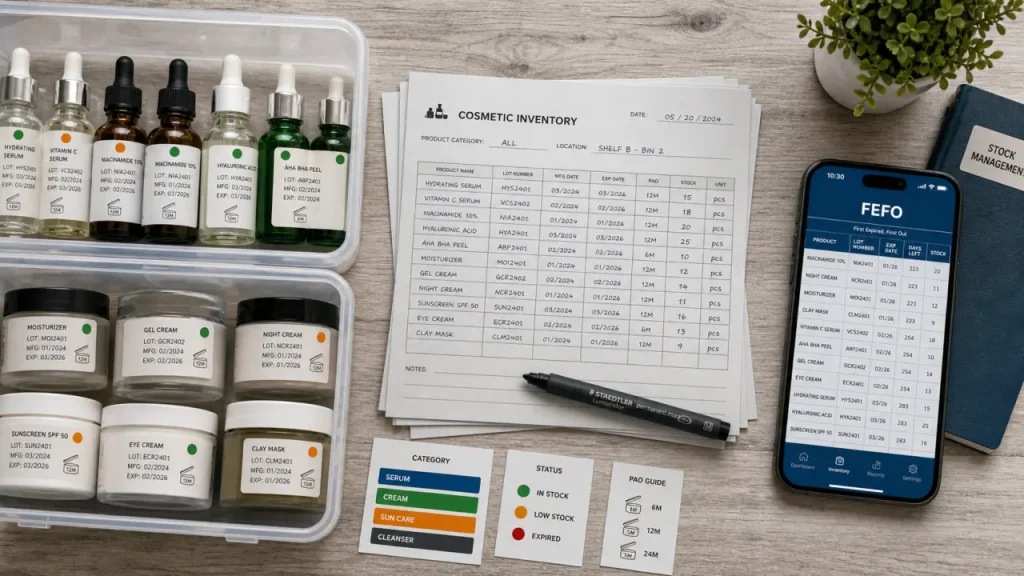 Éviter les ruptures sans garder des soins périmés : la méthode pour les stocks cosmétiques